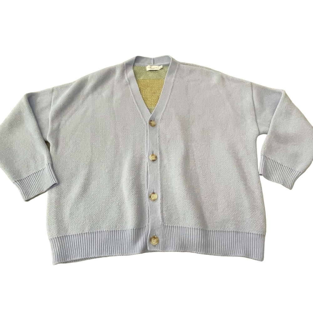 Topman Mens Size Medium Sweater Cardigan Floral Knit Hipster Trendy Nerdcore